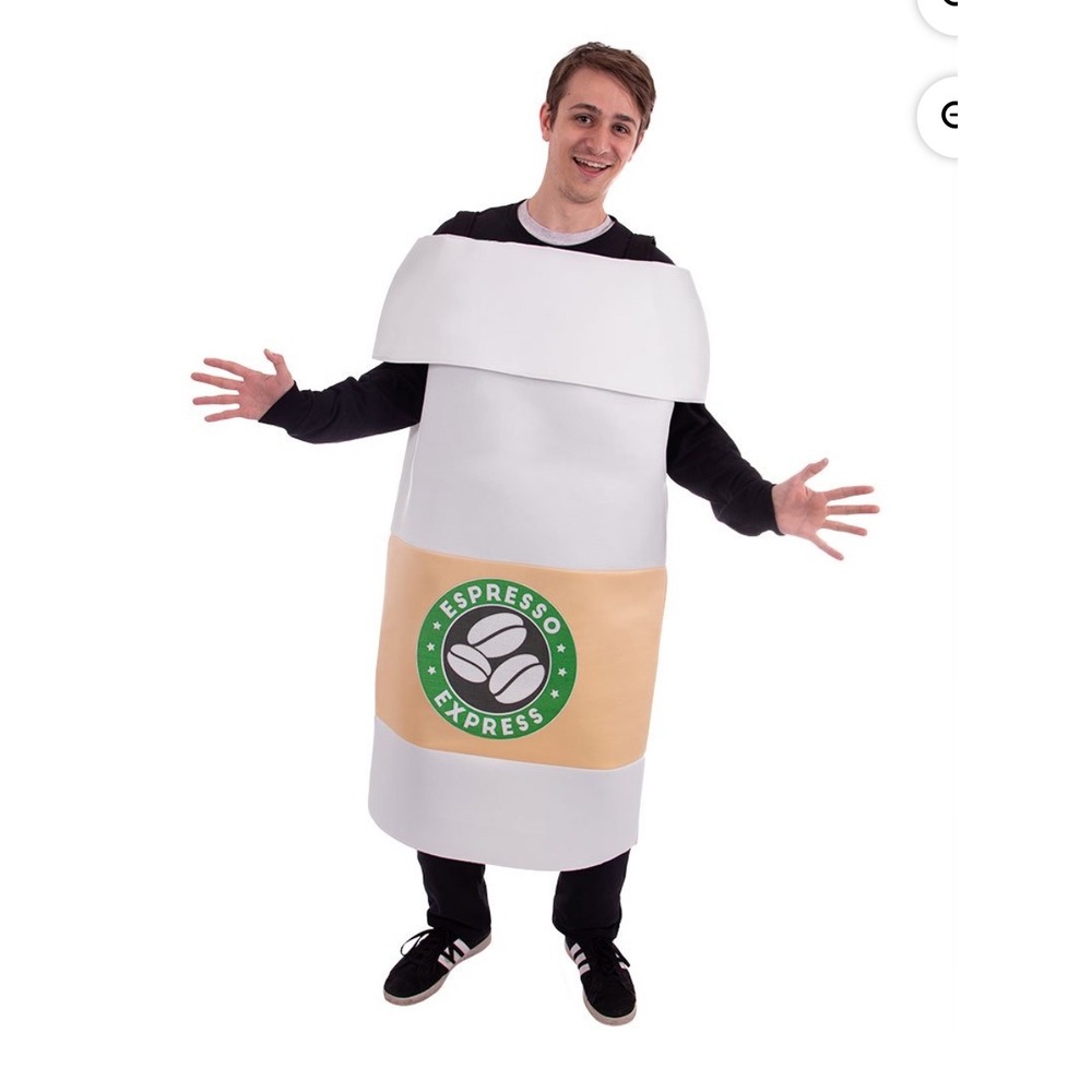 Hauntlook Venti Coffee Cup Costume Adult‎ One Size Outfit Halloween Cosplay